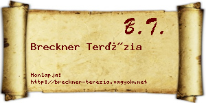 Breckner Terézia névjegykártya